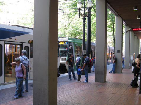 MAX Light Rail Transit System in Portland Oregon